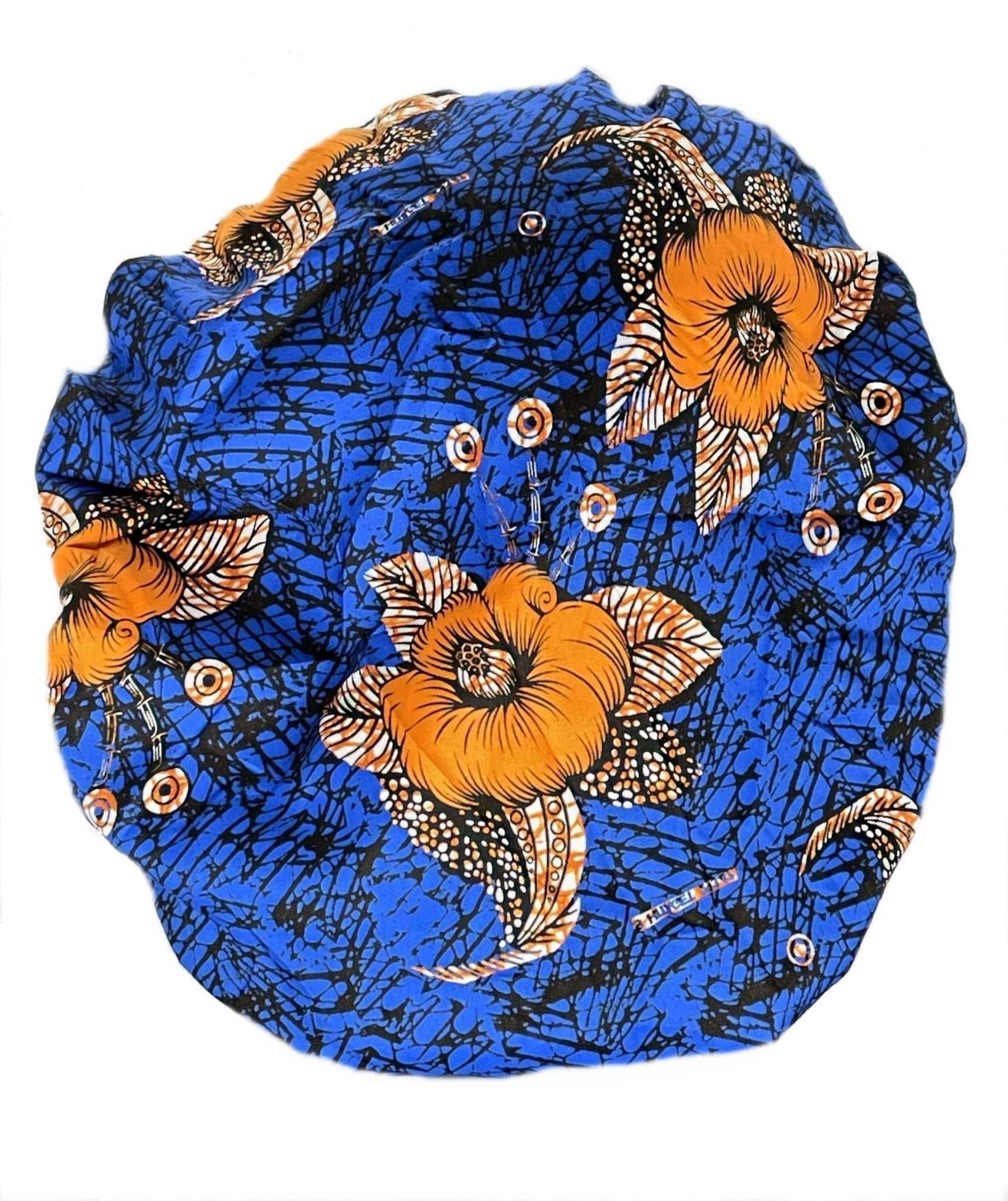 Ankara Print Satin Lined Double Layer Hair Bonnet - Glam Origins