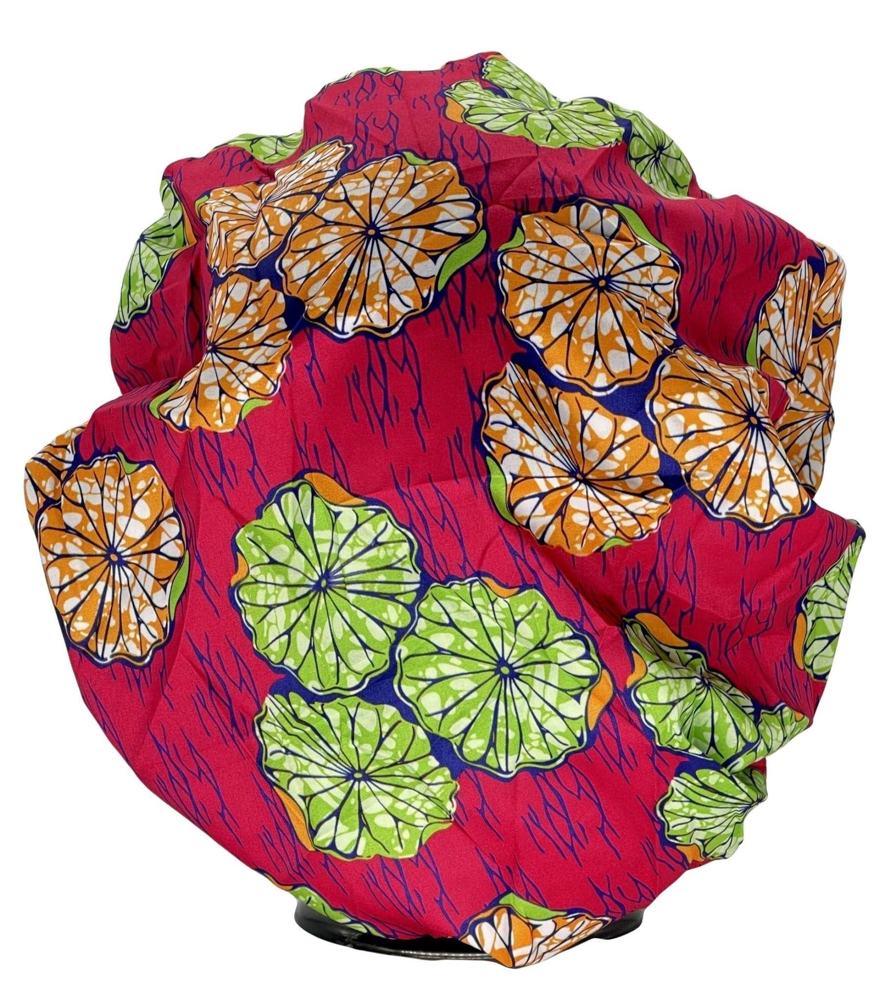 Ankara Print Satin Lined Double Layer Hair Bonnet - Glam Origins