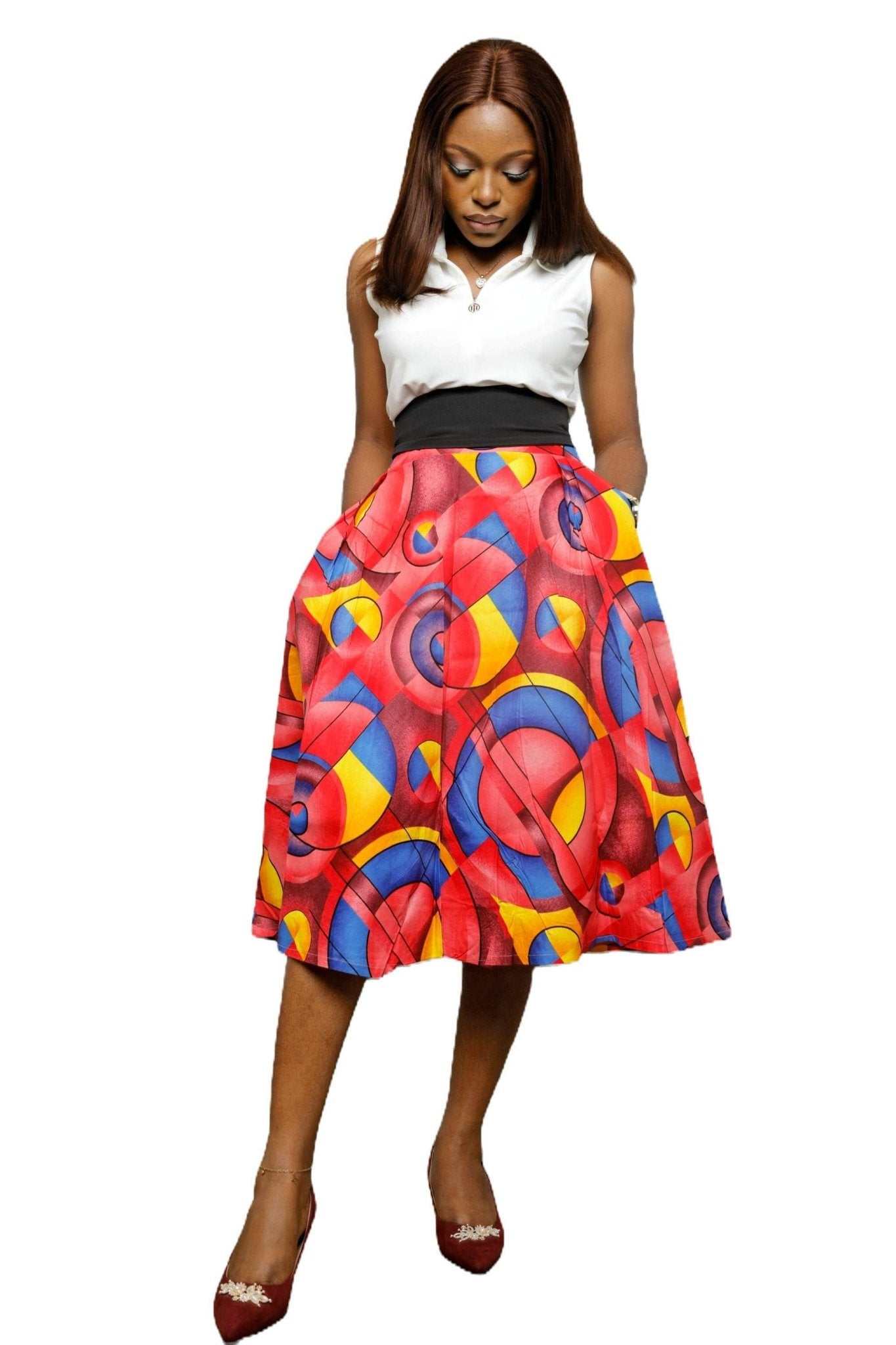 Ankara Short Flair skirt - Glam Origins