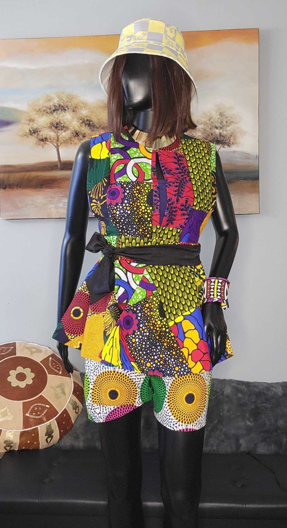 Ankara Sleeveless Reversible Blazer - Glam Origins