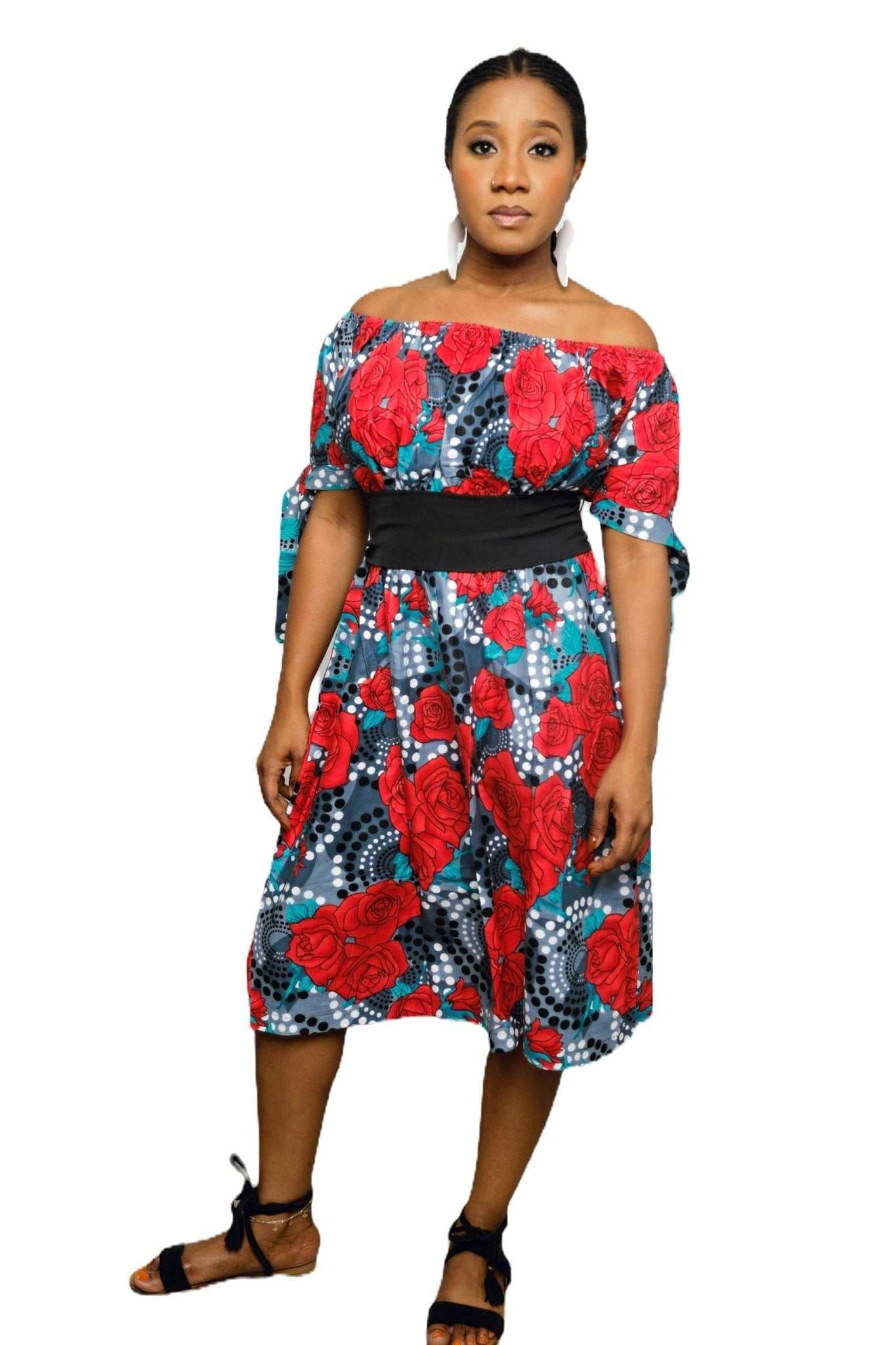 Asamau Ankara Dress - Glam Origins