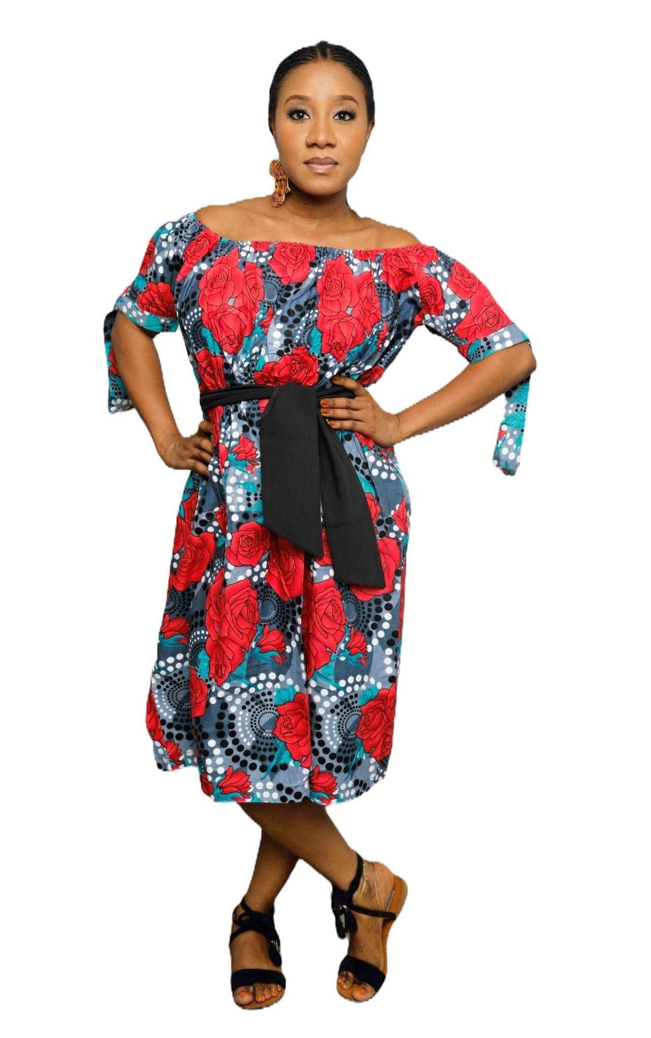 Asamau Ankara Dress - Glam Origins