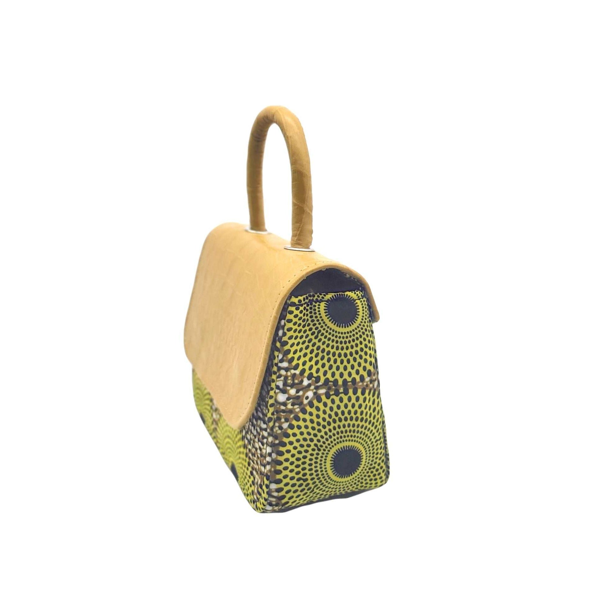 Asma chic Ankara Handbag Yellow 2 - Glam Origins