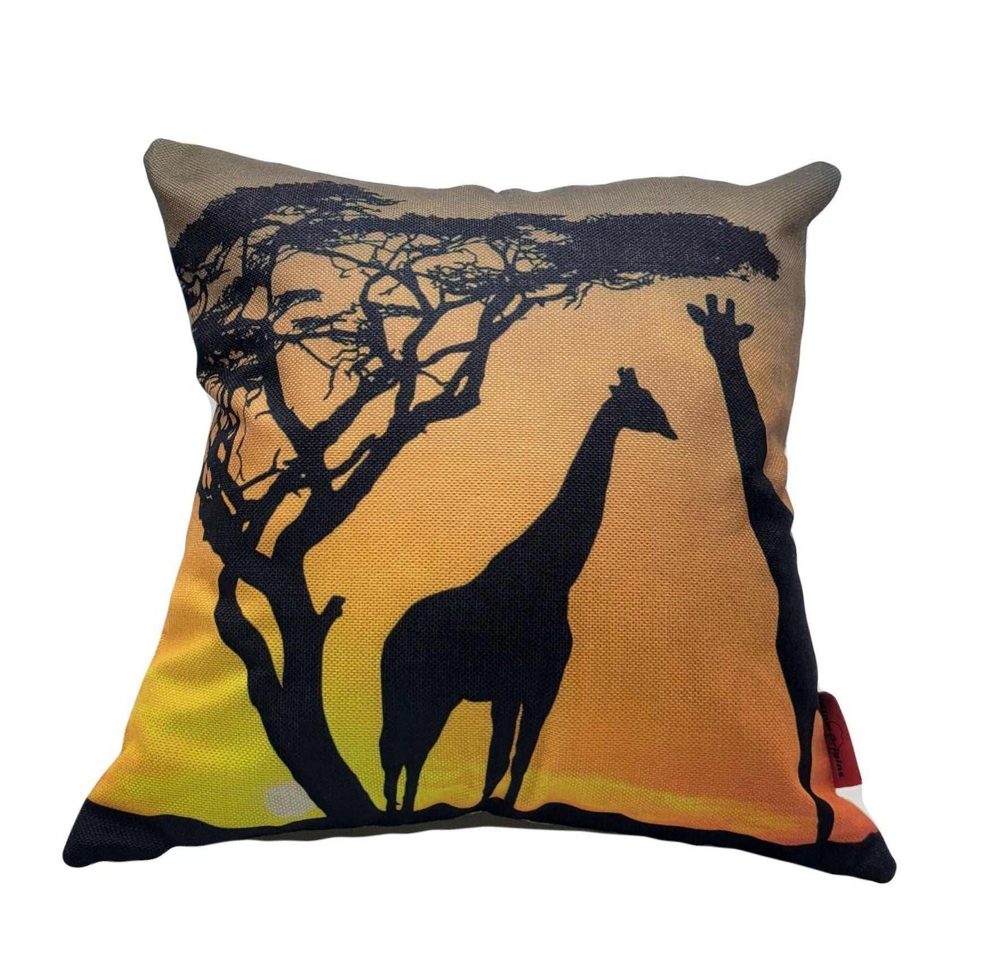 Ayman Canvas Oil Paint Decorative throw pillow Giraffe - Glam Origins