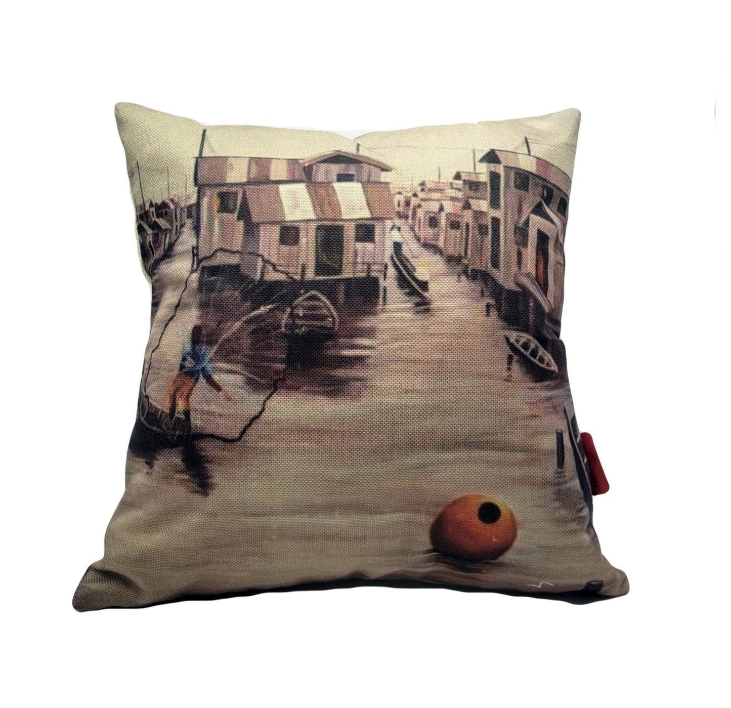 Ewan Canvas Oil Paint Decorative throw pillow - Glam Origins