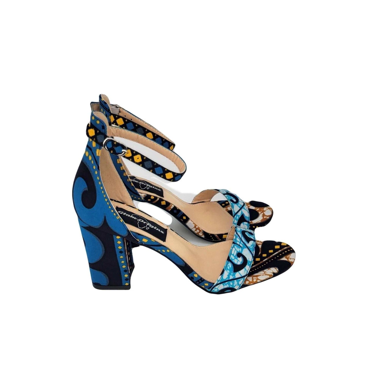 Hafsy 3" Ankara Sandals_shoes - Glam Origins