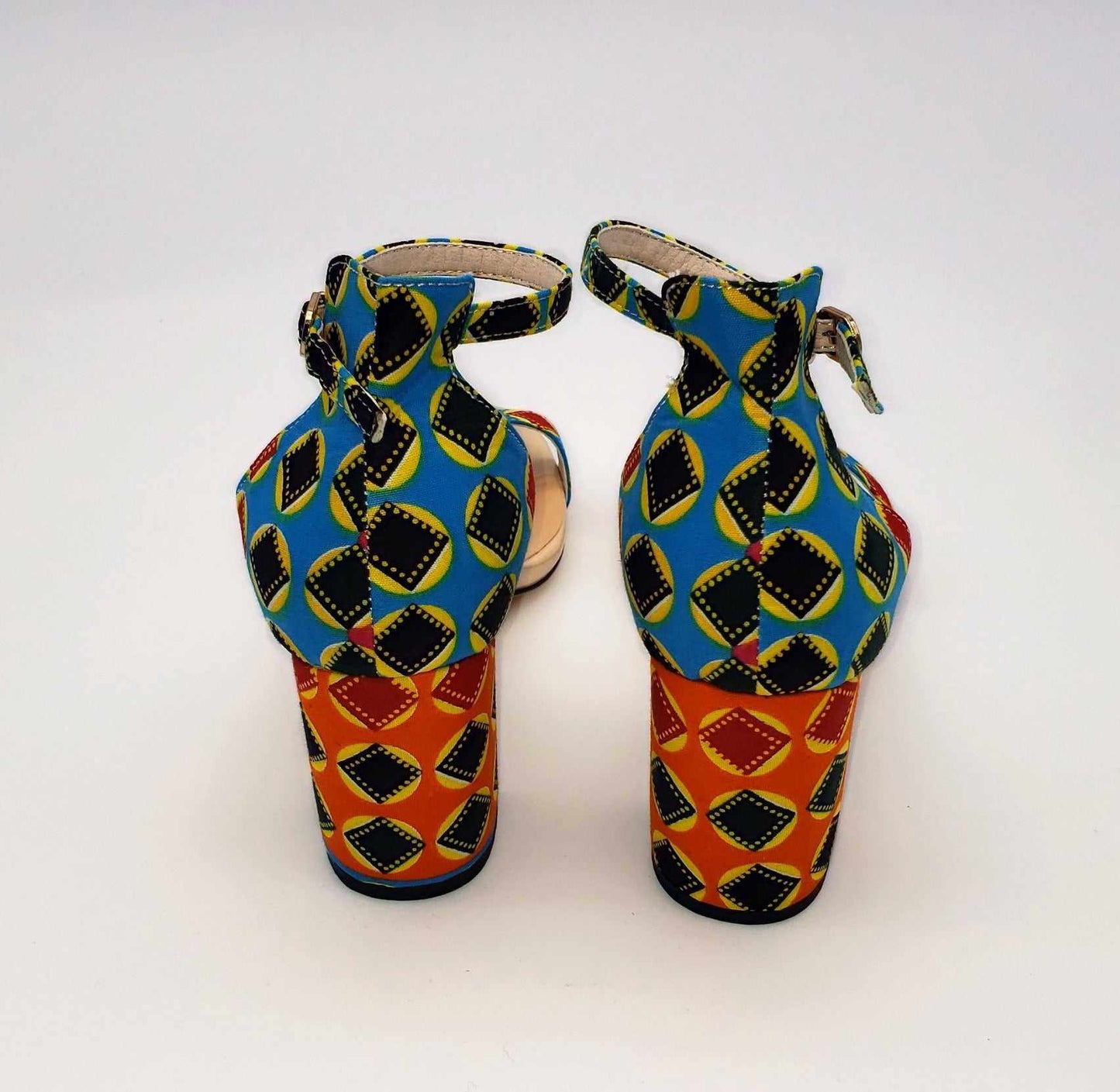 Hafsy 3" Ankara Sandals_shoes - Glam Origins