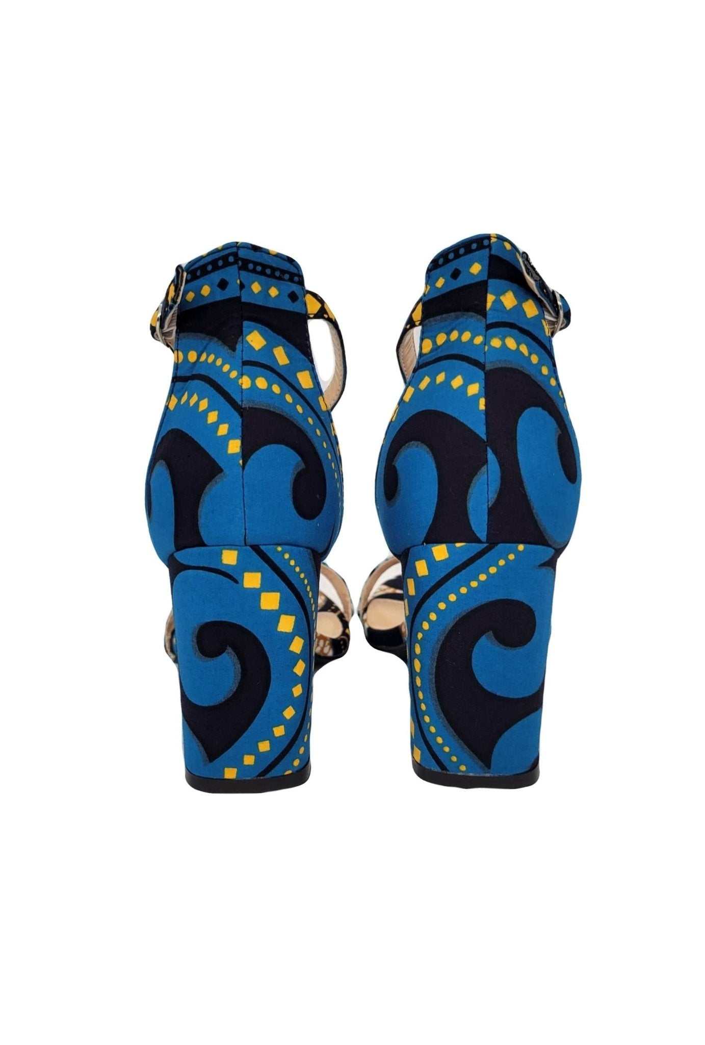 Hafsy 3" Ankara Sandals_shoes - Glam Origins