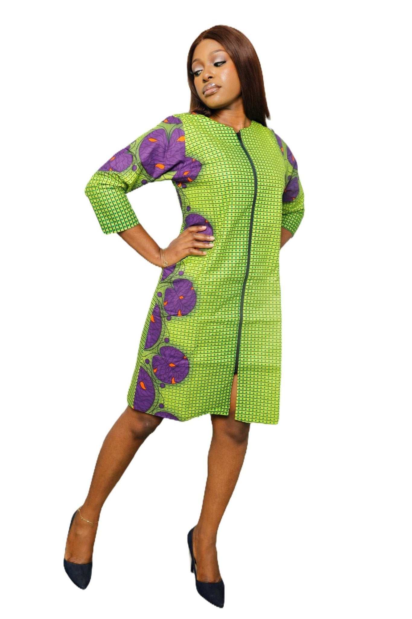 Hamra African Print Dress Jacket - Glam Origins