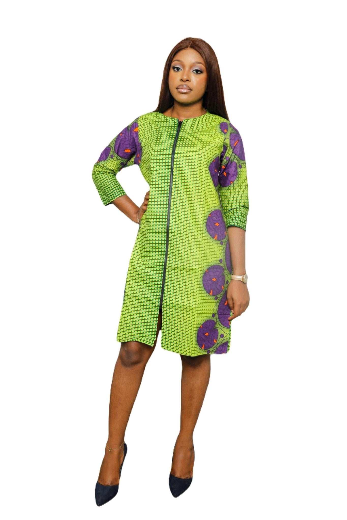 Hamra African Print Dress Jacket - Glam Origins