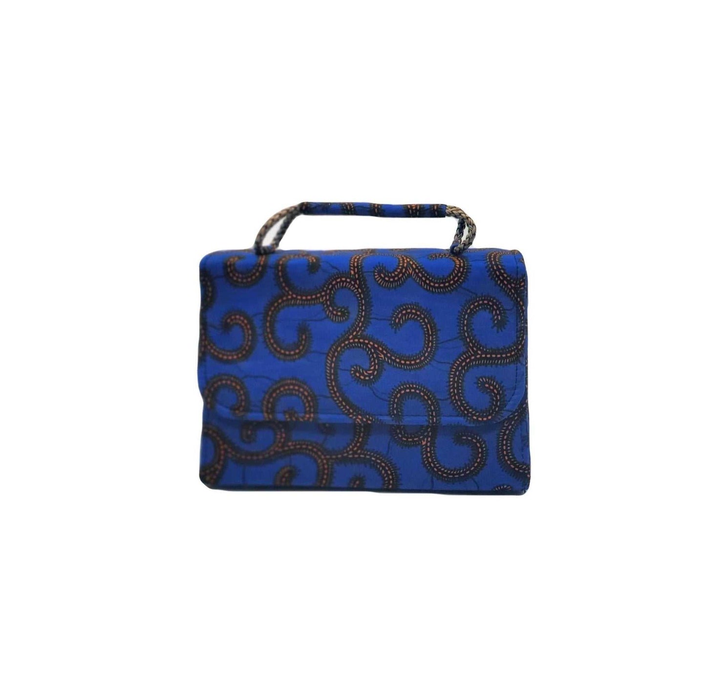 Hamra Chic Ankara Handbag Blue - Glam Origins