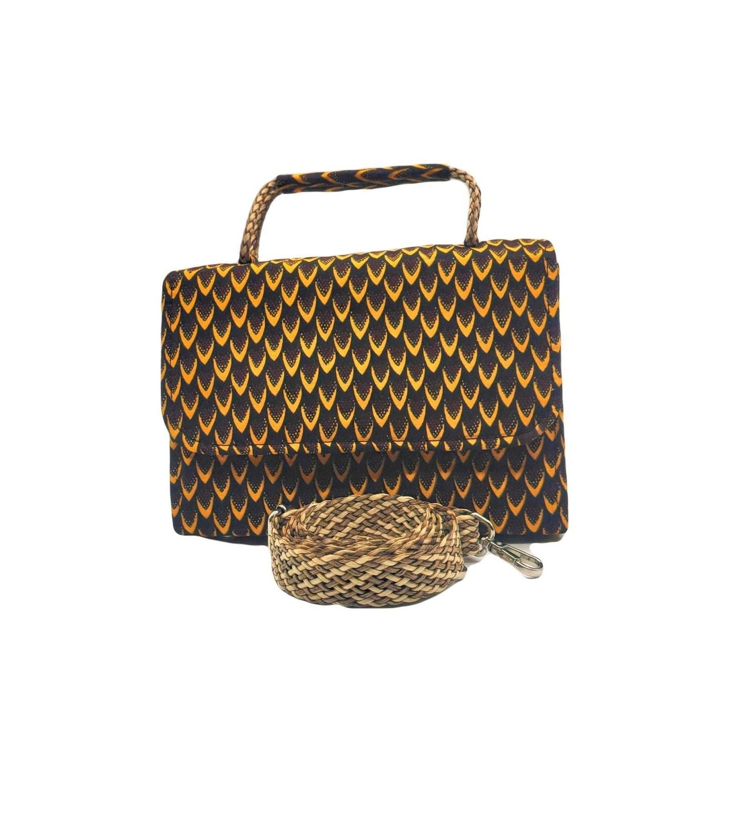 Hamra Chic Ankara Handbag Yellow - Glam Origins