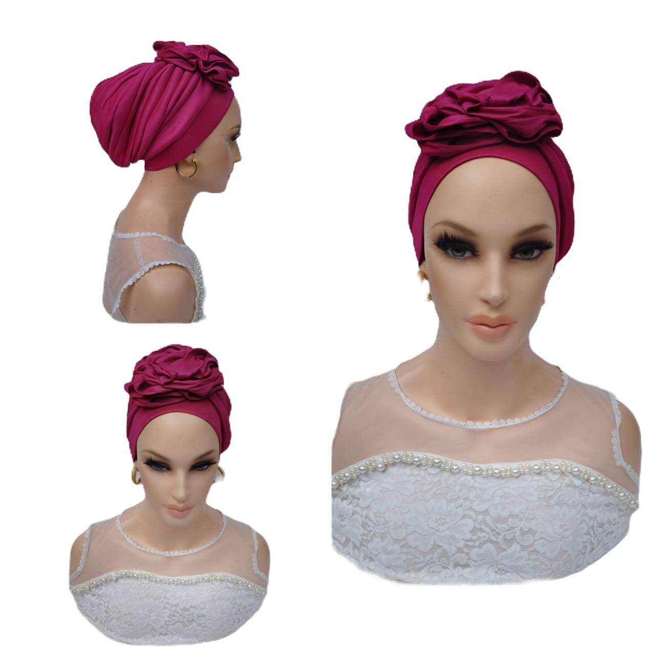 Hamra Pink Silk Turban - Glam Origins