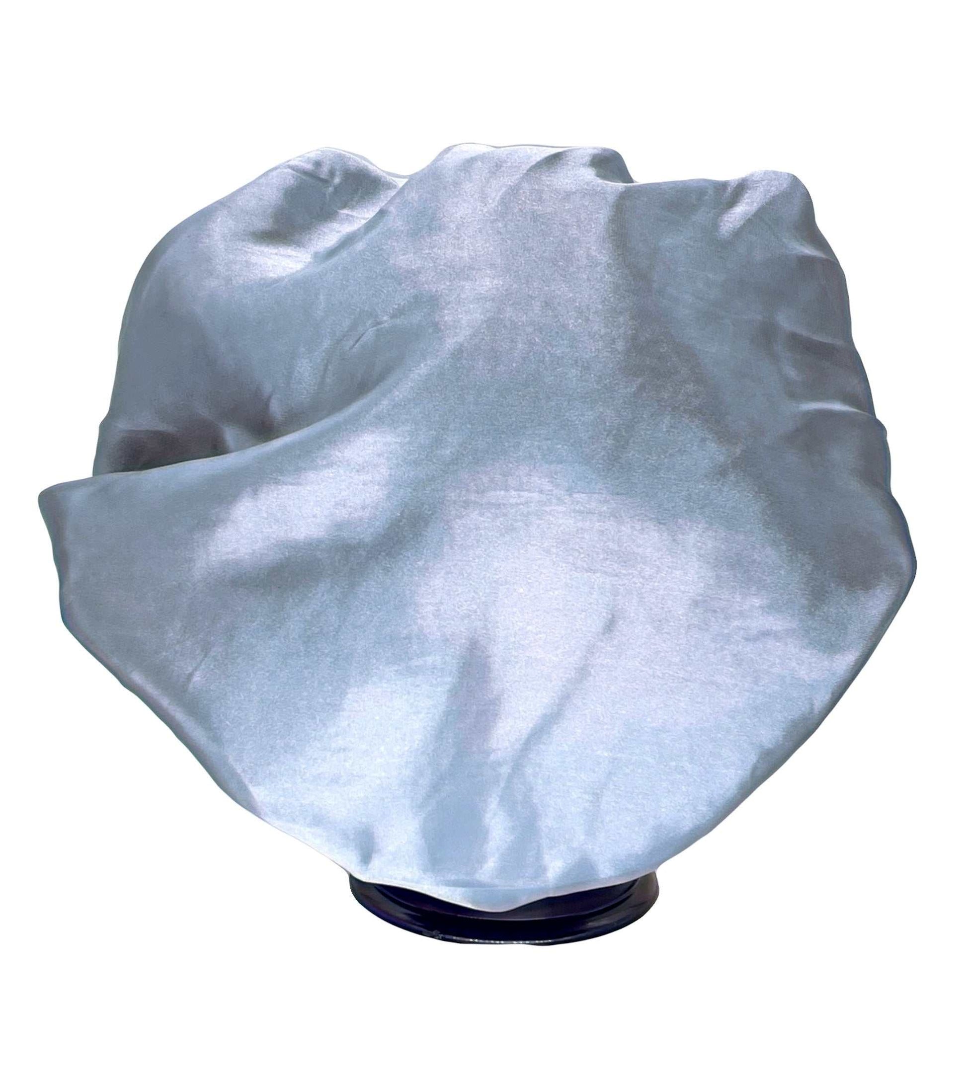 Glam Origins Satin Hair Bonnet Hair Bonnets 

Double layer
Outer lining: polyester
Inner lining: satin
Vibrant colors
Large
Strong elastic
Doesn't fall off head while sleeping
Hand wash with similar colors
Mac Satin Hair Bonnet