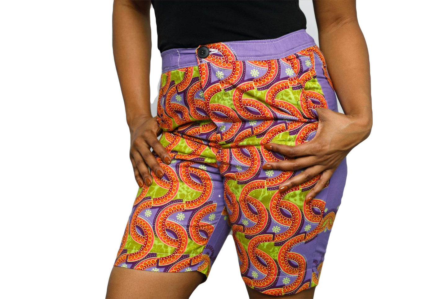 Glam Origins Manji Ankara shorts Shorts 
Ankara 
100% cotton
Measurement: S
Light lining
Vibrant Colors
Stylish
True to roots
Best dry clean
Article/clothing might shrink over time due to nature of fabric
 Manji Ankara shorts