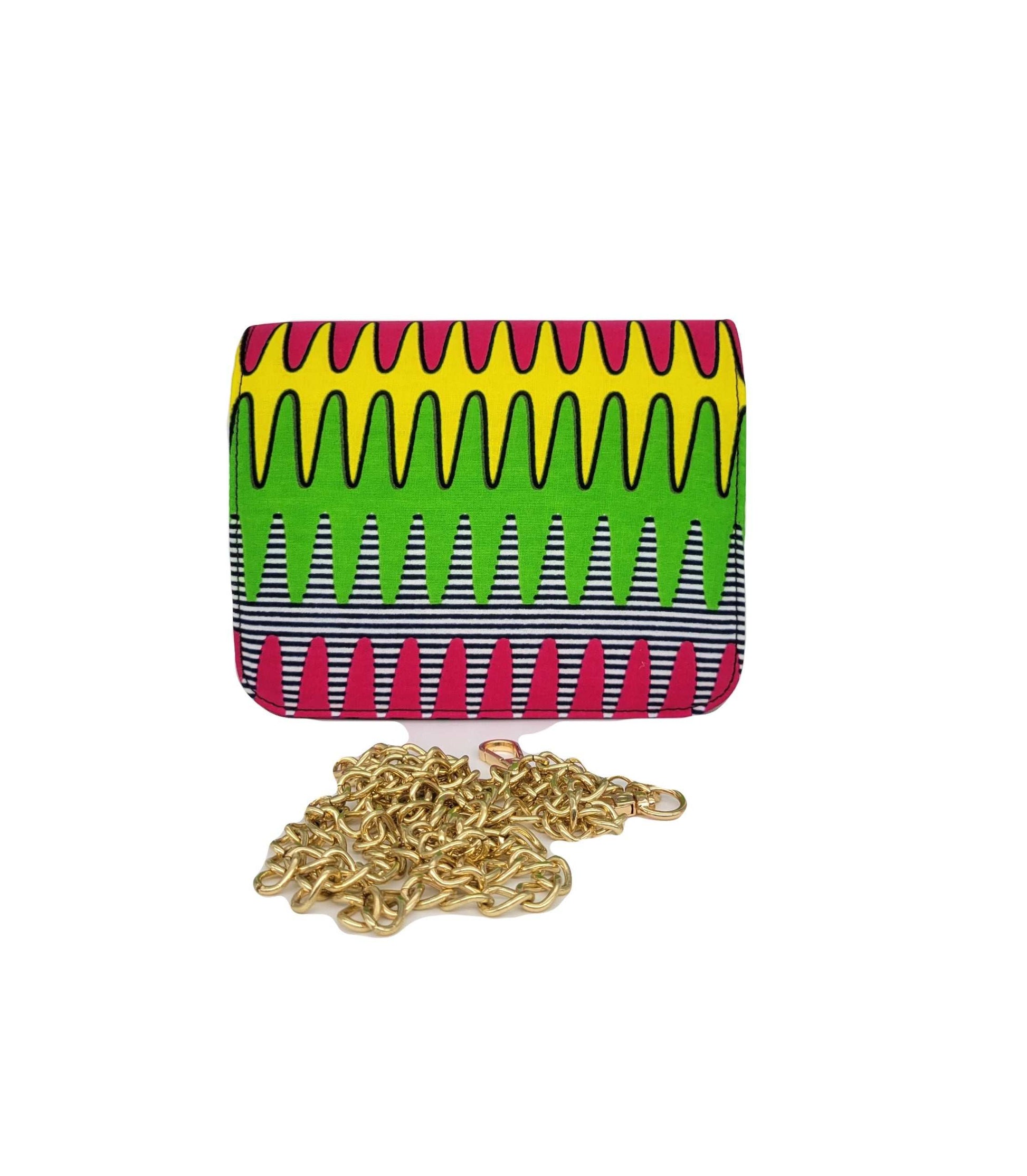 Glam Origins Lili Ankara Mini Clutch bag Handbags 
Handmade
Ankara
Vibrant Colors
Can be used as clutch or Chain handbag
Spot Clean
Do not bleach
Made in China
 Lili Ankara Mini Clutch bag