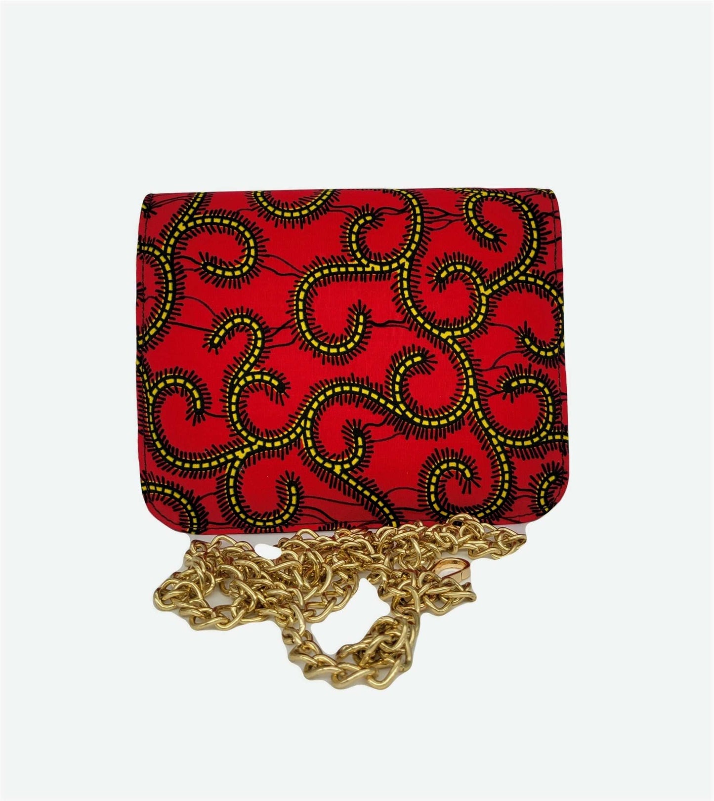 Glam Origins Lili Ankara Mini Clutch bag Handbags 
Handmade
Ankara
Vibrant Colors
Can be used as clutch or Chain handbag
Shoes and belt sold separately
Spot Clean
Do not bleach
Made in China
 Lili Ankara Mini Clutch bag