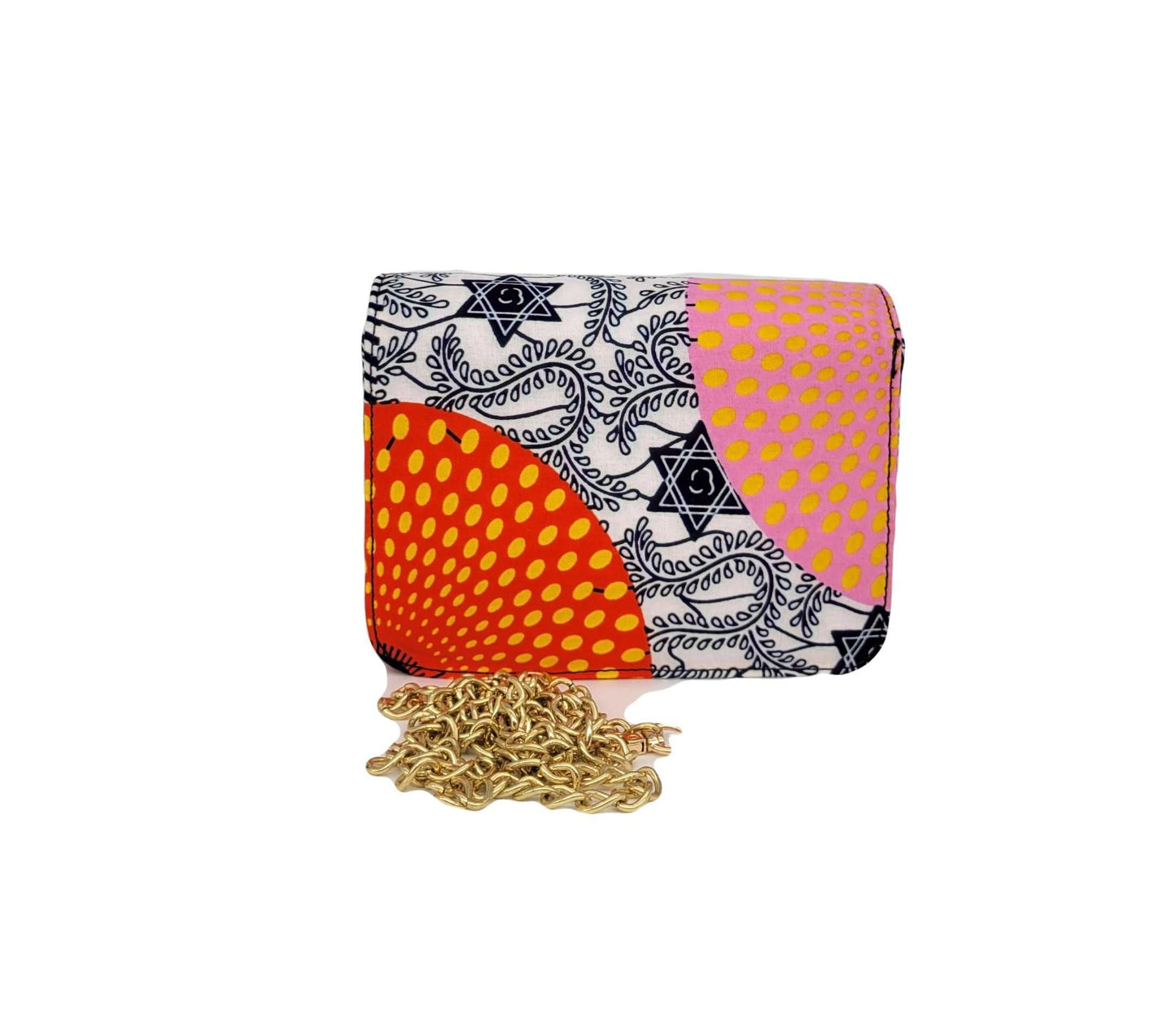 Glam Origins Lili Ankara Mini Clutch bag Handbags 
Handmade
Ankara
Vibrant Colors
Can be used as clutch or Chain handbag
Spot Clean
Do not bleach
Made in China
 Lili Ankara Mini Clutch bag