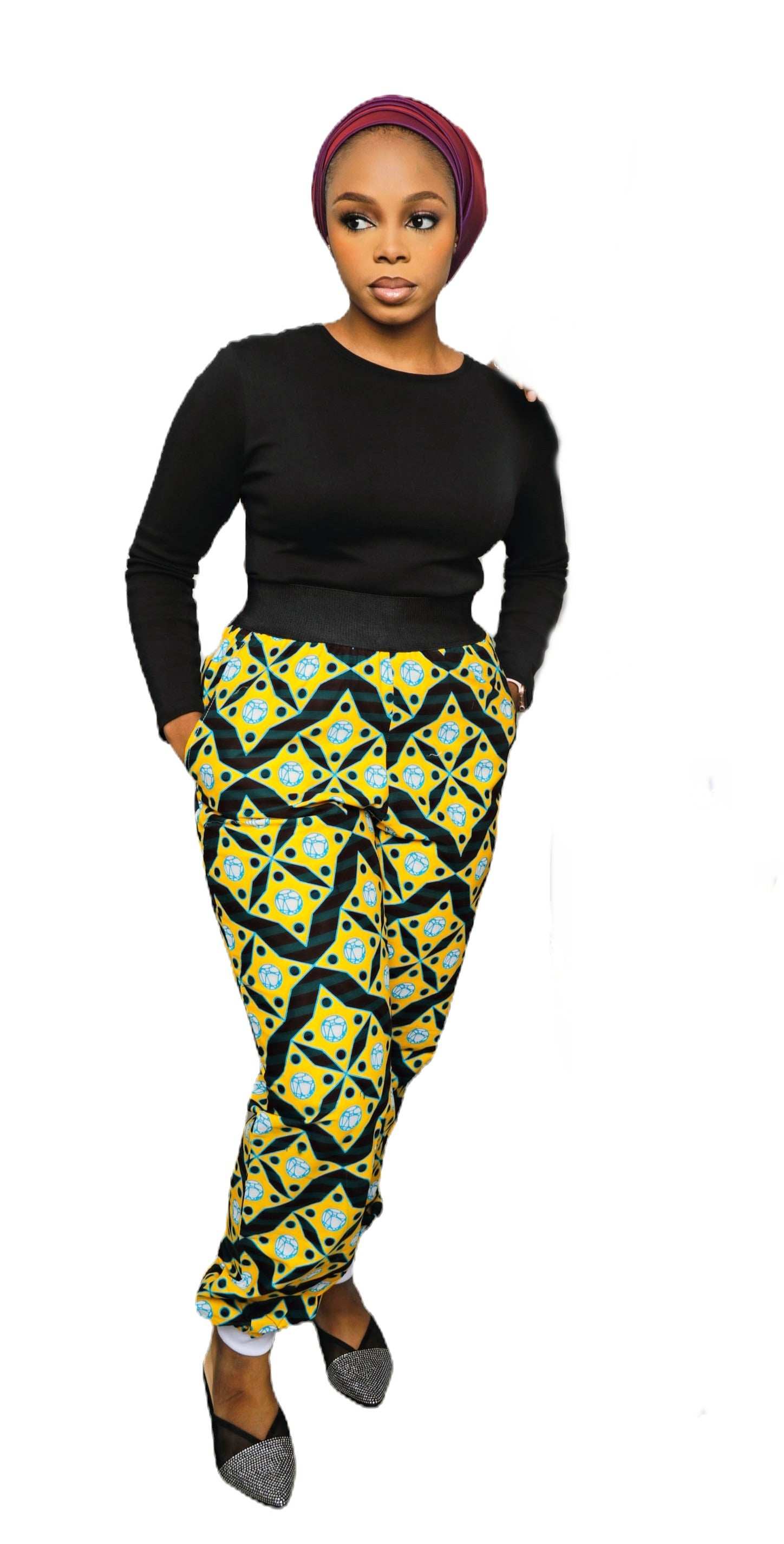 Glam Origins Ummita Ankara Joggers Joggers 
Ankara 
100% cotton
Measurement: M
Light lining
Vibrant Colors
Stylish
True to roots
Best dry clean
Accessories not included
Made in Nigeria
 Ummita Ankara Joggers