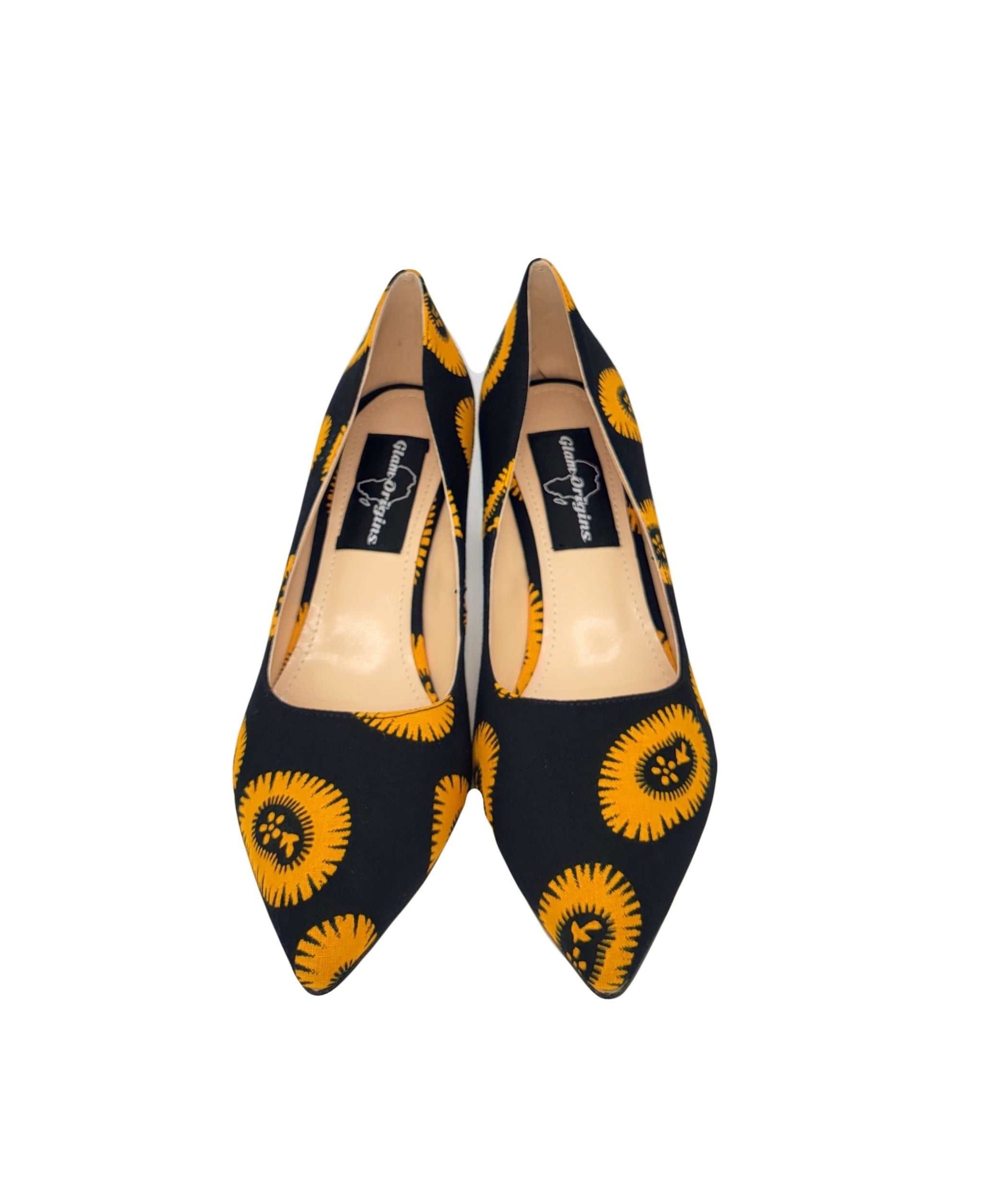 Glam Origins Liho 3" Ankara Pumps_shoes Shoes AnkaraVibrant colors100% cottonKeep away from water/rain/ do not immerse in water3 inch heelSpot clean Liho 3" Ankara Pumps_shoes