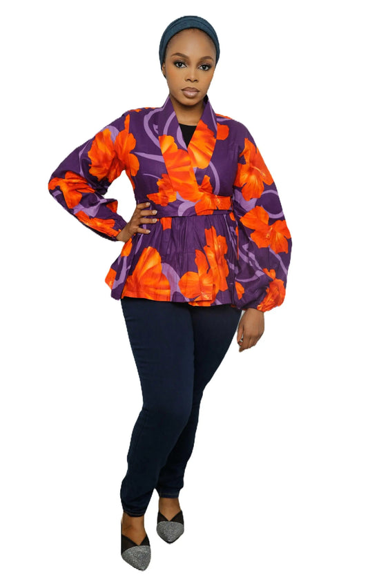 African Clothing for Women | Stylish Peplum Top-multicolor3 