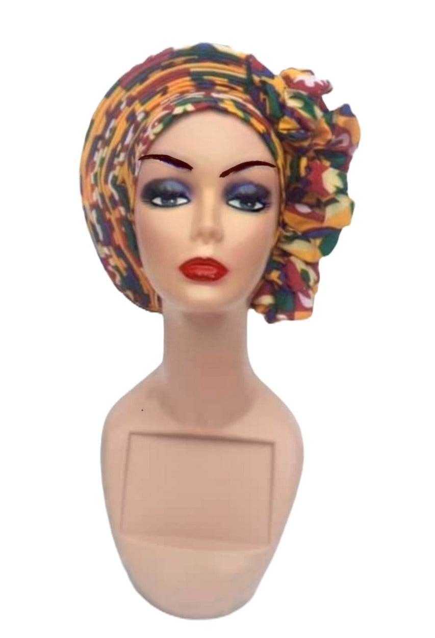 Glam Origins Nana Chic Ankara Turban Turbans 	Ankara 	100% cotton	Vibrant Colors	Stylish	True to roots	Best dry clean	Article/clothing might shrink over time due to nature of fabric	Made in Nigeria
 Nana Chic Ankara Turban